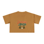 Lacrosse Mama Crop Tee | Retro Lacrosse Graphic, Mom Sports Top - Magnolia Wild SC