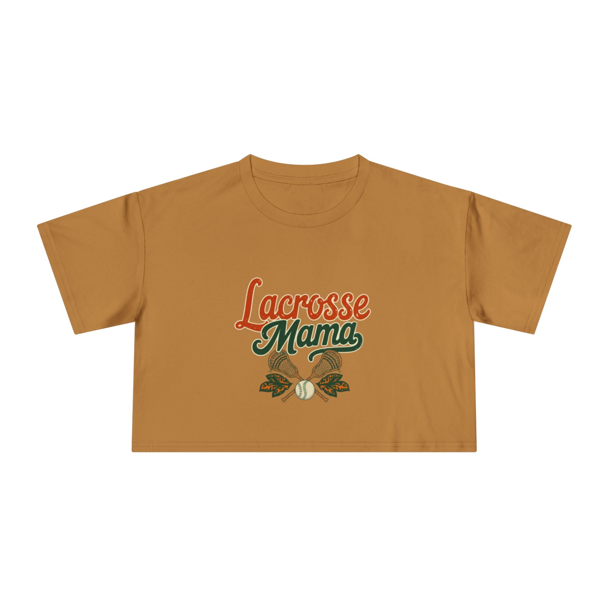 Lacrosse Mama Crop Tee | Retro Lacrosse Graphic, Mom Sports Top - Magnolia Wild SC