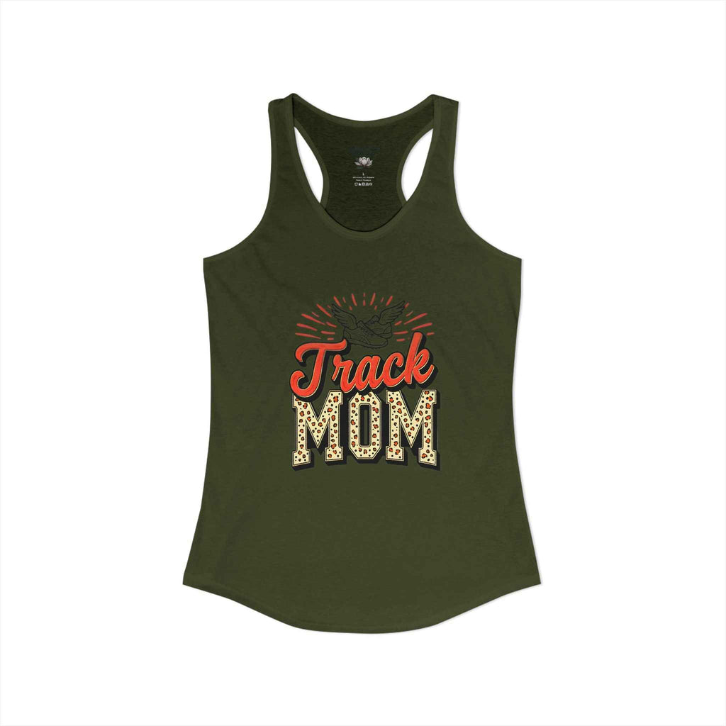 Track Mom Racerback Tank – Personalized Name & Number Option