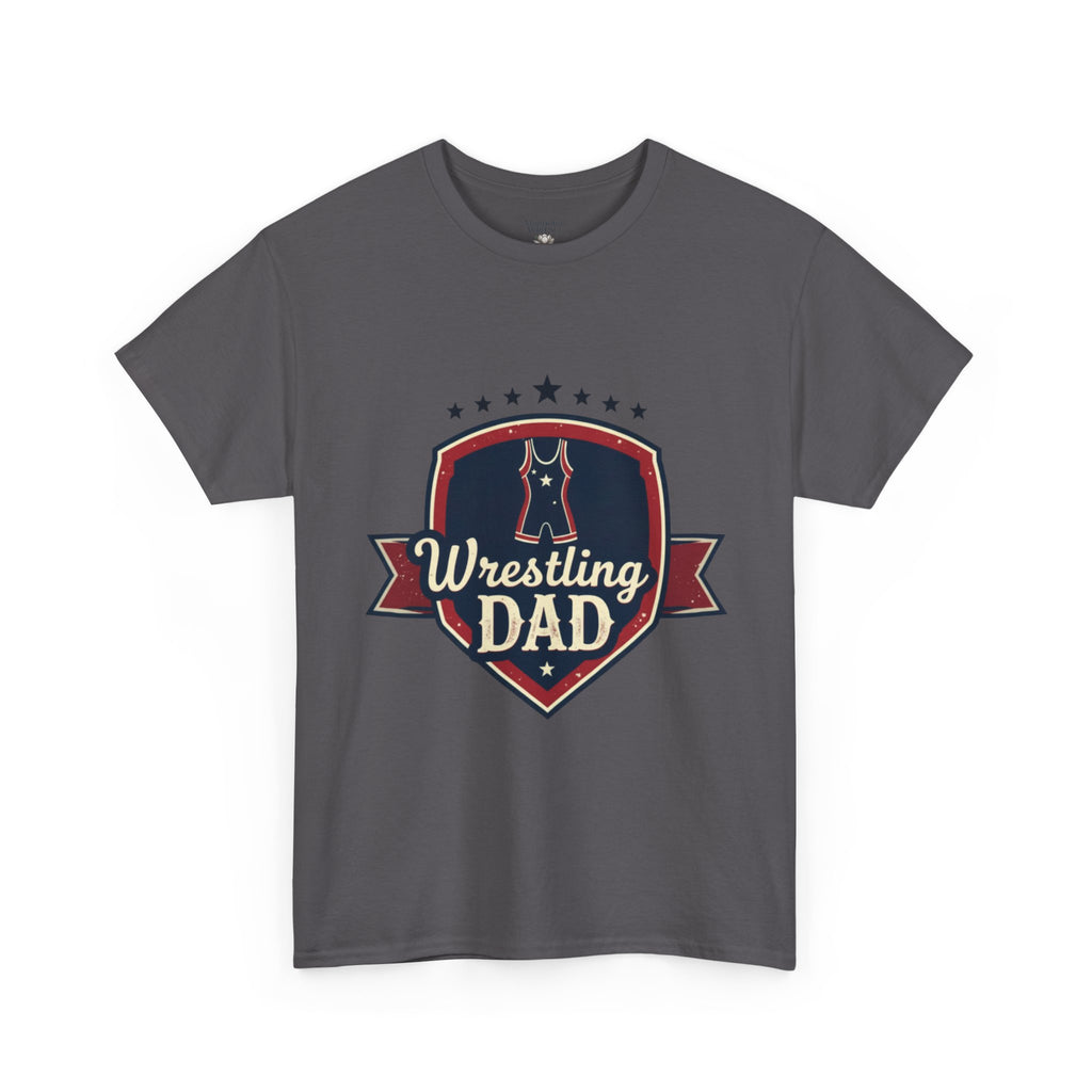 Retro Badge Style: The Vintage Wrestling Dad Shield Tee - Magnolia Wild SC