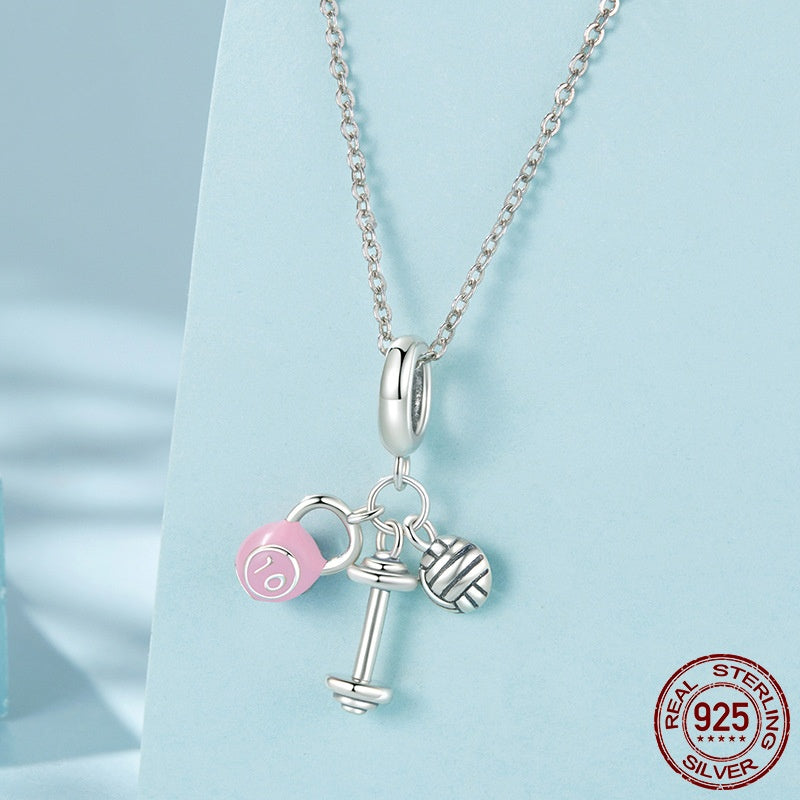 Sterling Silver Sports Bead – Volleyball & Fitness Pendant Charm - Magnolia Wild SC