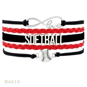 Softball Team Spirit Braided Bracelet — For Fans and Families - Magnolia Wild SC
