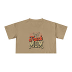 Track Mom Cheetah Print Women's Crop Tee - Magnolia Wild SC