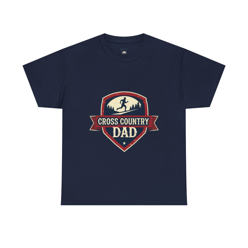 Retro Badge Style: The Vintage Cross Country Dad Shield Tee - Magnolia Wild SC
