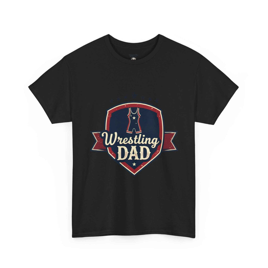Retro Badge Style: The Vintage Wrestling Dad Shield Tee