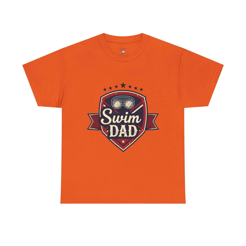 Retro Badge Style: The Vintage Swim Dad Shield Tee