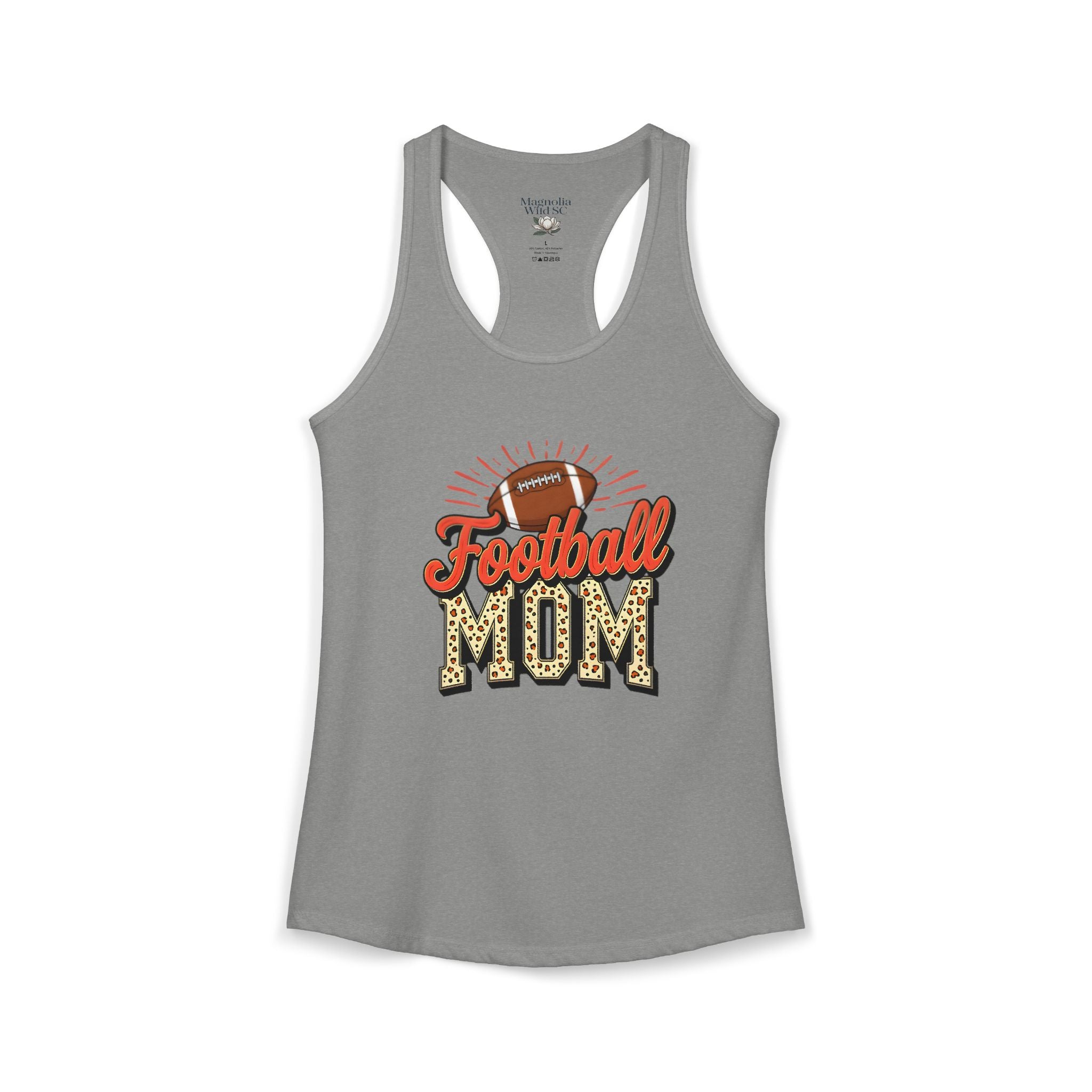 Football Mom Racerback Tank – Personalized Name & Number Option | Lightweight Women’s Football Tank Top - Magnolia Wild SC