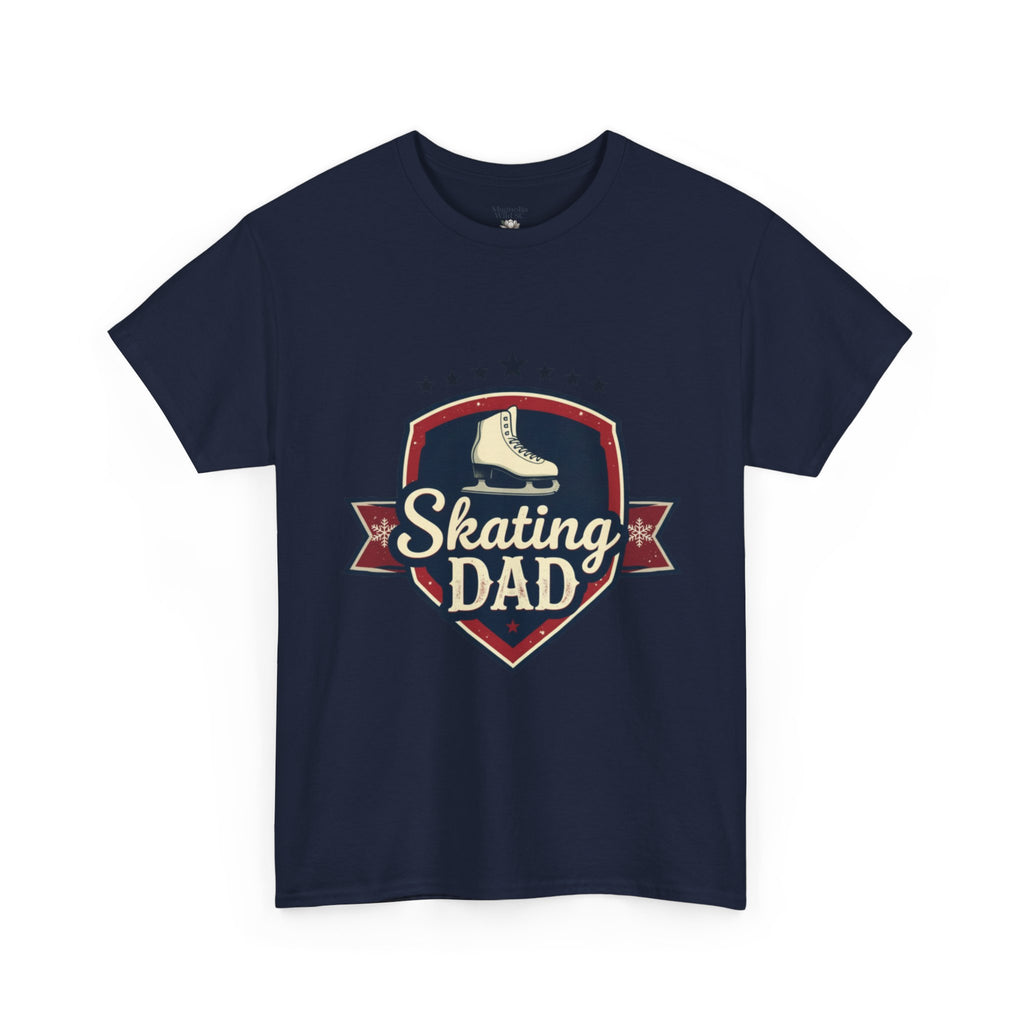Retro Badge Style: The Vintage Figure Skating Dad Shield Tee - Magnolia Wild SC