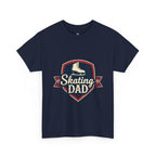 Retro Badge Style: The Vintage Figure Skating Dad Shield Tee - Magnolia Wild SC