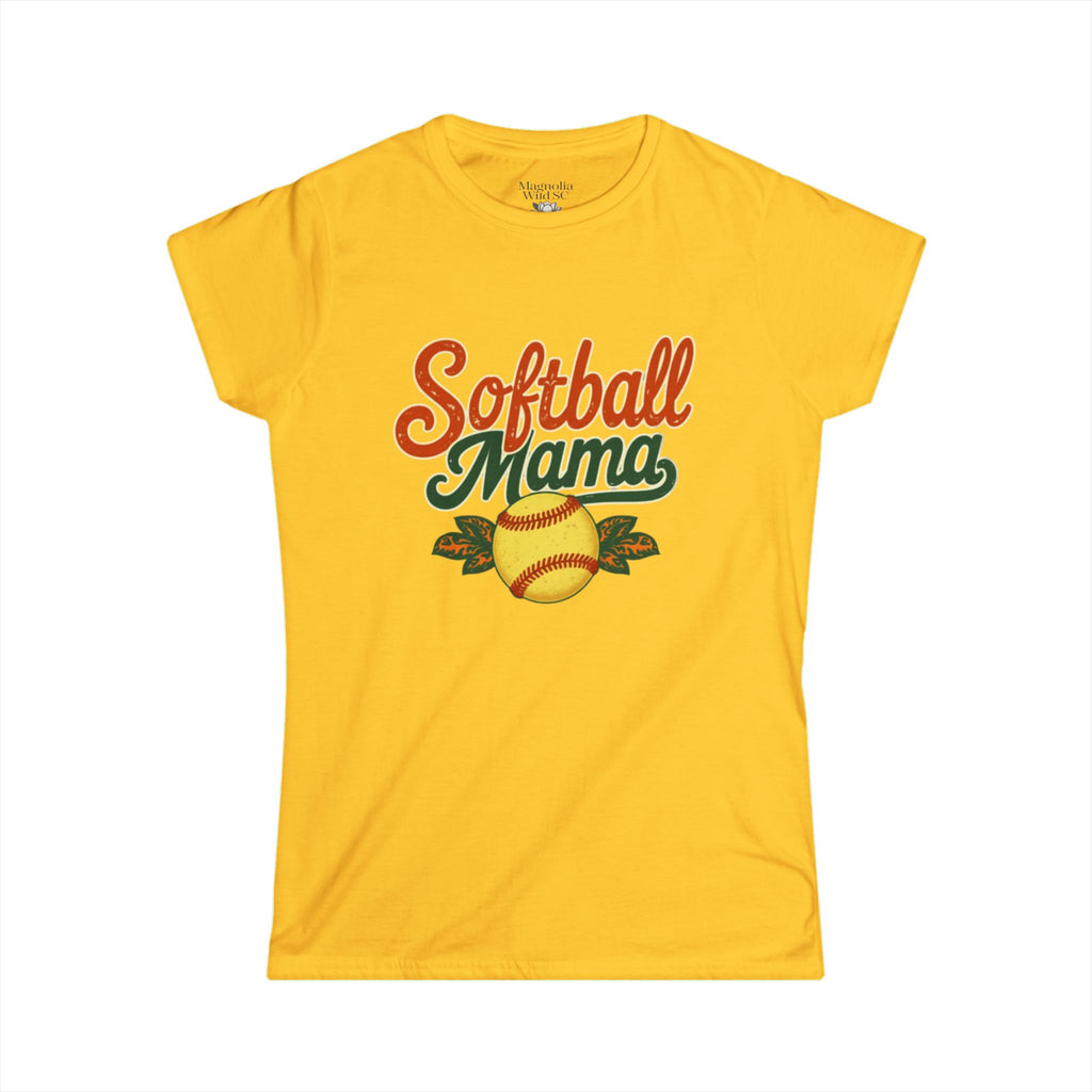 Retro Softball Mom Shirt - Vintage Style Shirt for Proud Softball Moms - Magnolia Wild SC