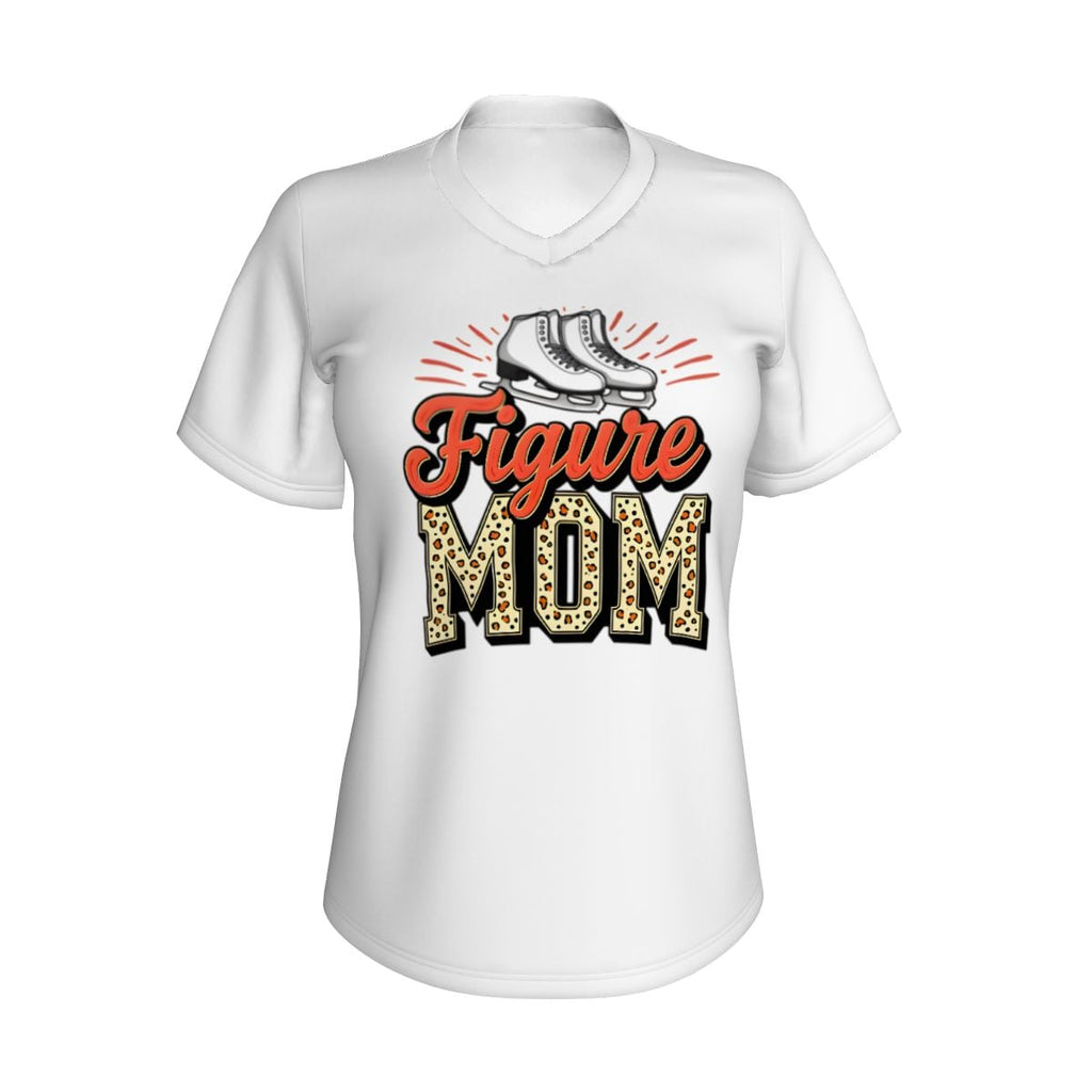 Figure Skating Women's V-Neck Short-Sleeve T-Shirt - Magnolia Wild SC