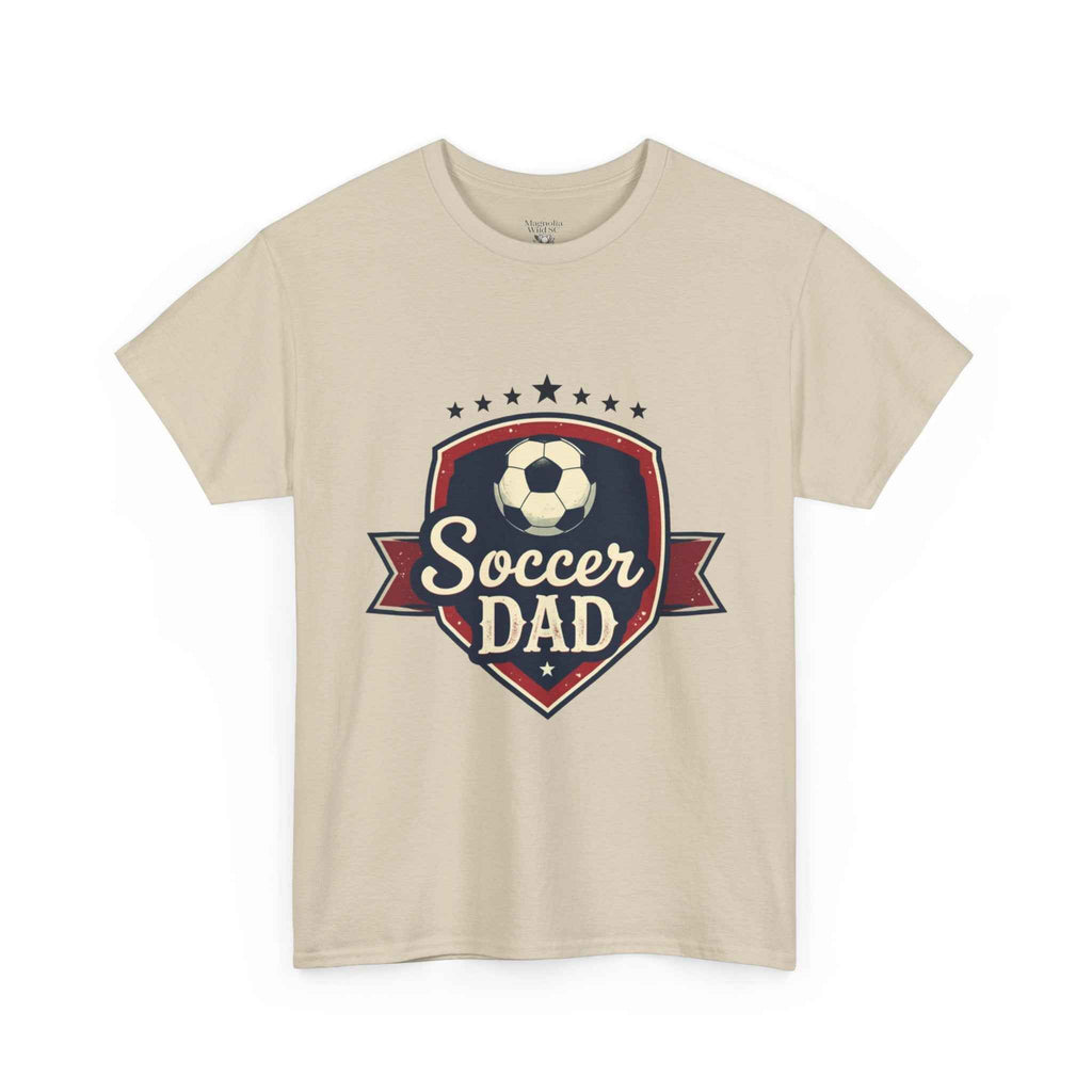 Retro Badge Style: The Vintage Soccer Dad Shield Tee
