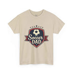 Retro Badge Style: The Vintage Soccer Dad Shield Tee