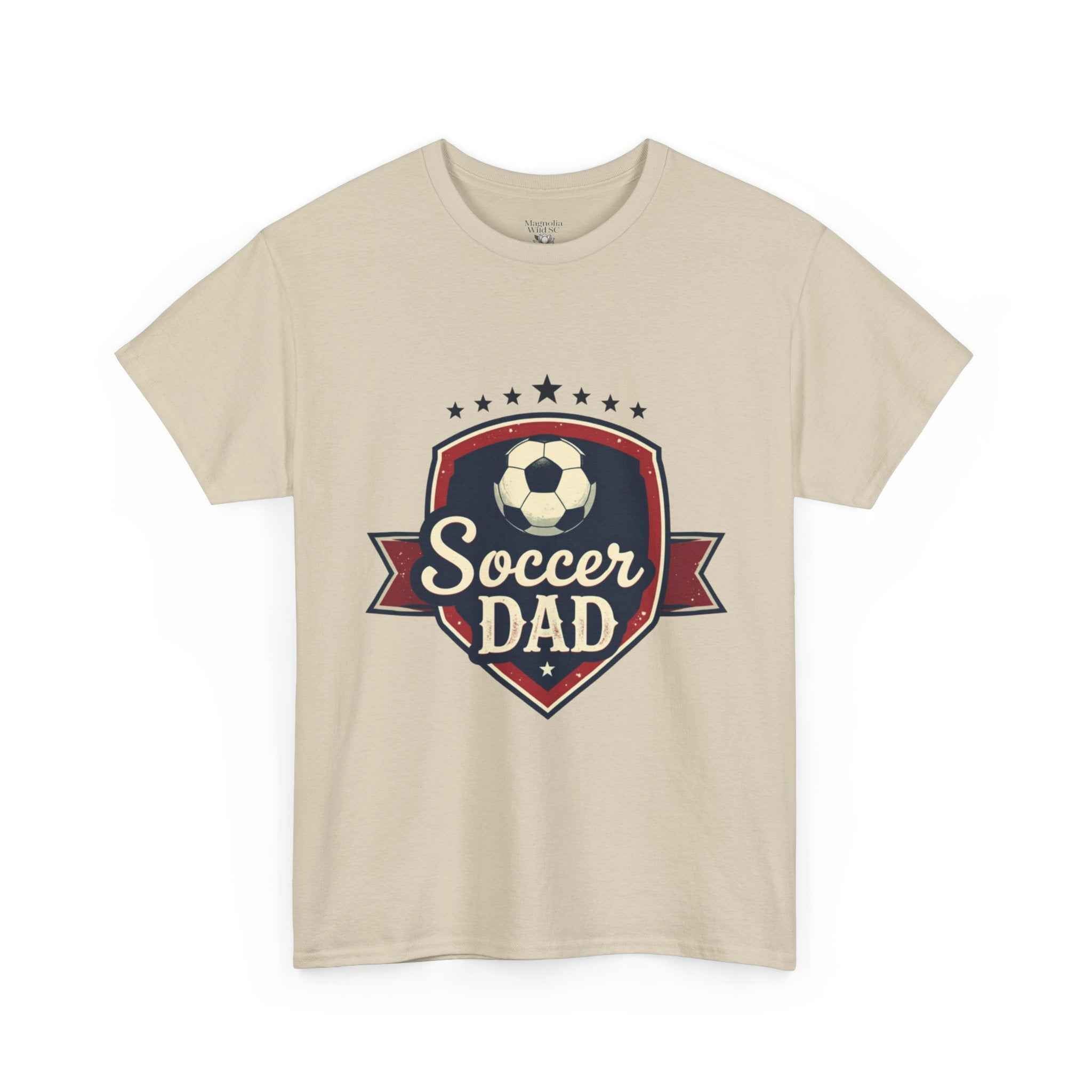 Retro Badge Style: The Vintage Soccer Dad Shield Tee