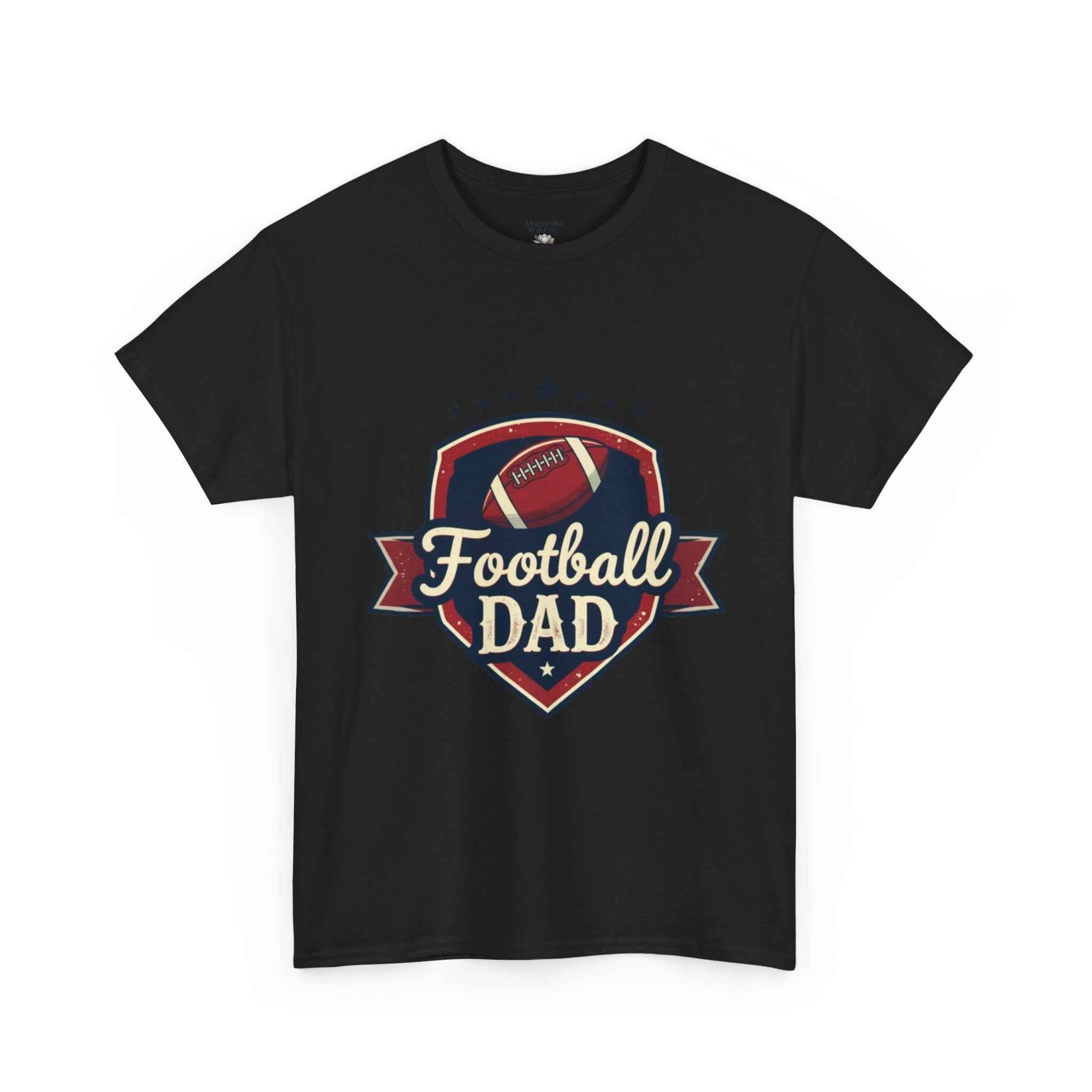Retro Badge Style: The Vintage Football Dad Shield Tee