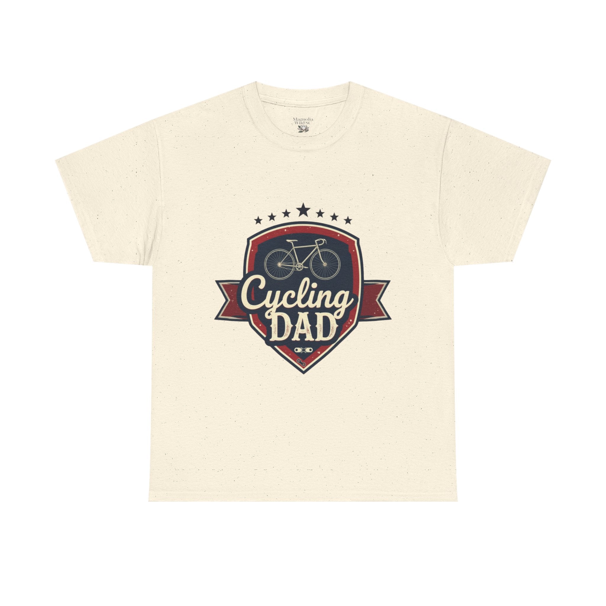 Retro Badge Style: The Vintage Cycling Dad Shield Tee - Magnolia Wild SC