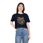 Track Mama Crop Tee | Retro Track and Field Graphic, Mom Sports Top - Magnolia Wild SC