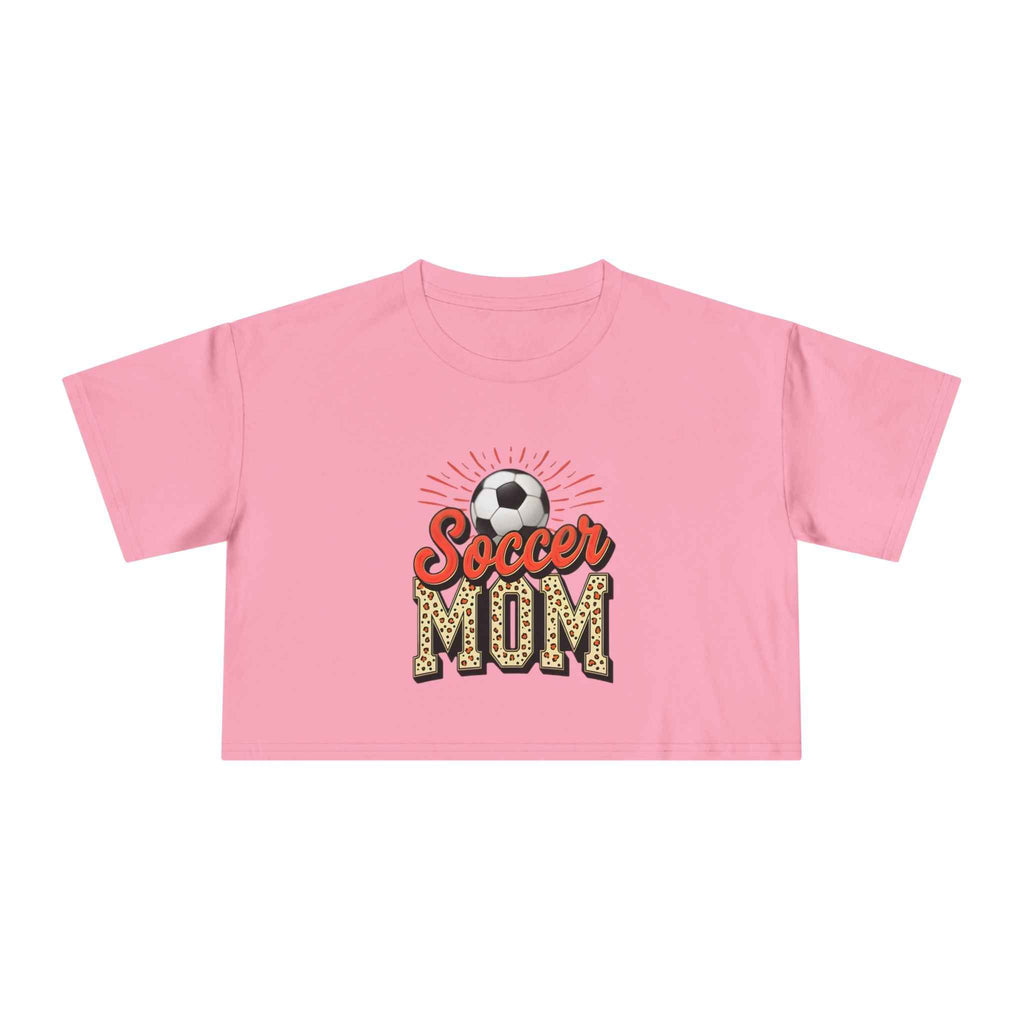 Soccer Mom Cheetah Print Women's Crop Tee