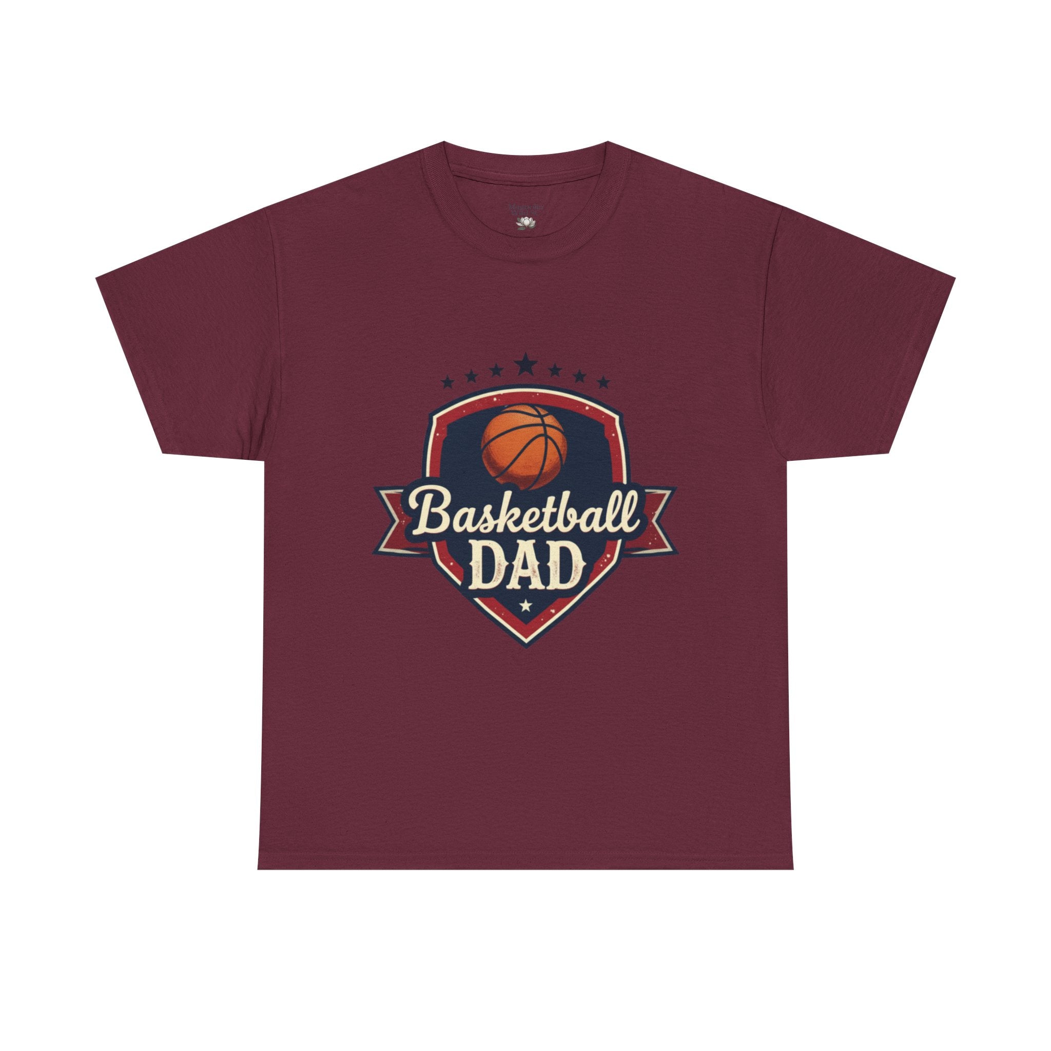 Retro Court Style: The Vintage Basketball Dad Shield Tee - Magnolia Wild SC