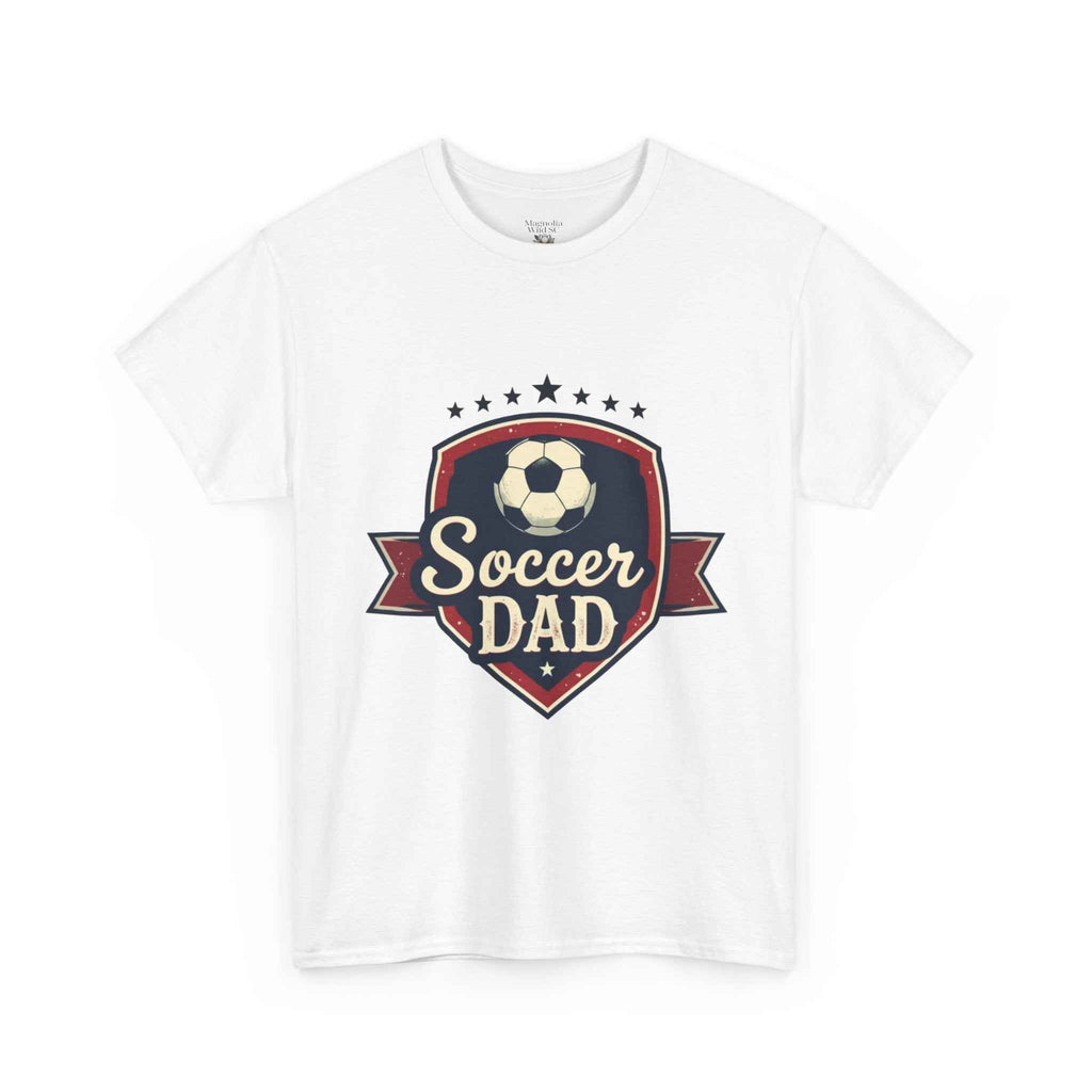 Retro Badge Style: The Vintage Soccer Dad Shield Tee