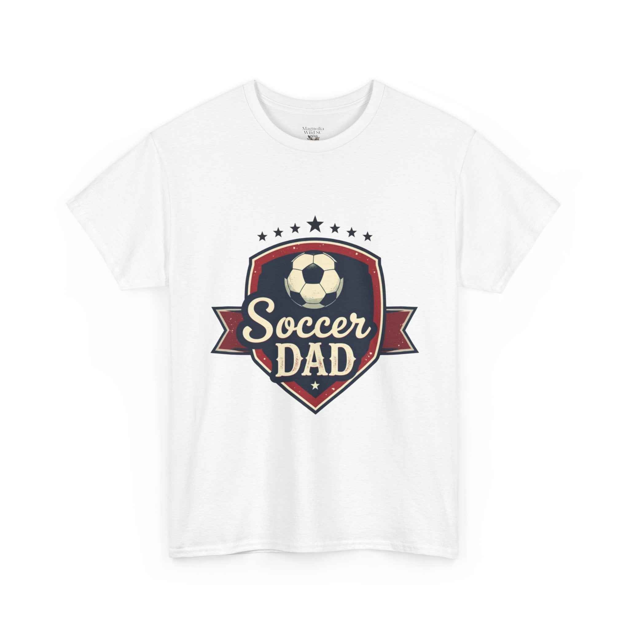 Retro Badge Style: The Vintage Soccer Dad Shield Tee
