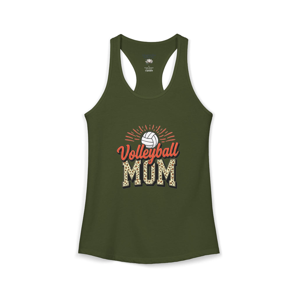 Volleyball Mom Racerback Tank – Personalized Name & Number Option | Lightweight Women’s Volleyball Tank Top - Magnolia Wild SC