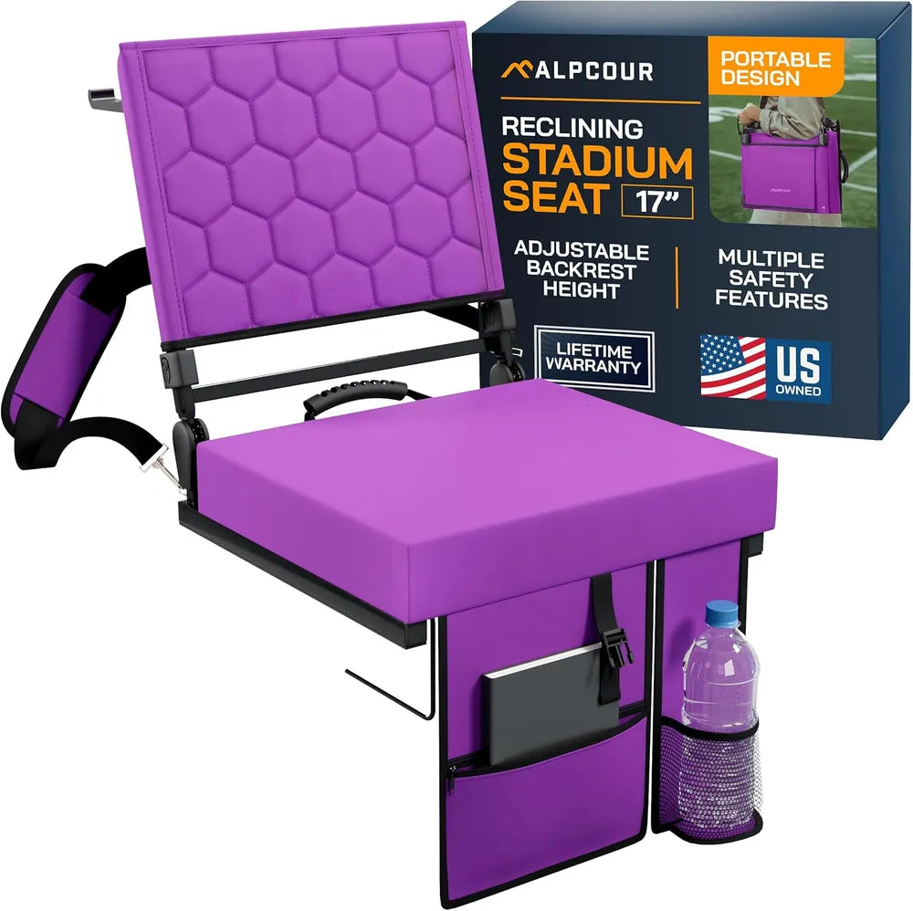 Folding Reclining Stadium Seat With Back Support For Bleachers - Magnolia Wild SC