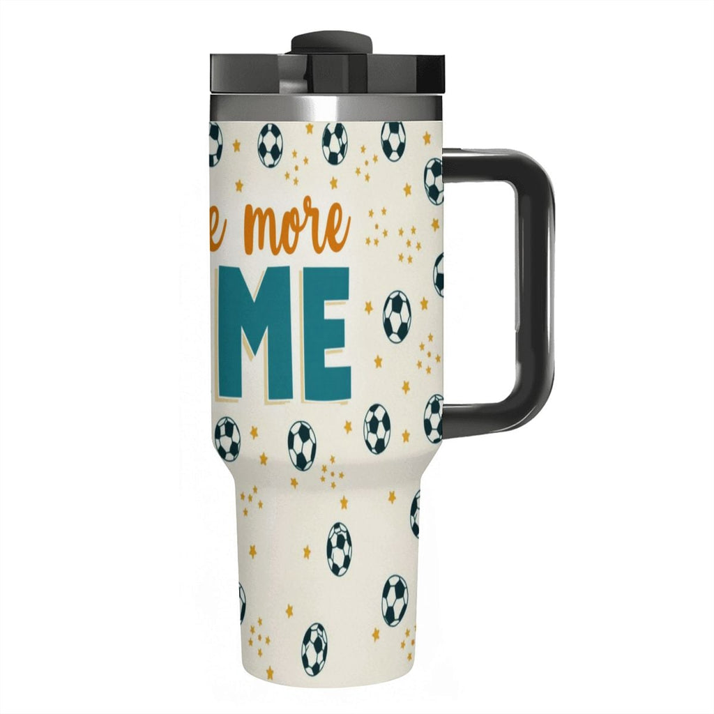 Just One More Game 40oz Soccer Tumbler with Handle and Straw (Made in USA) - Magnolia Wild SC