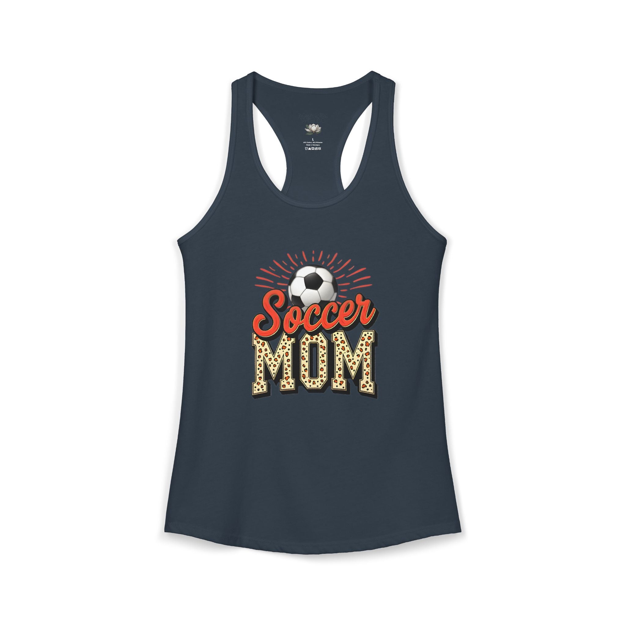 Soccer Mom Racerback Tank – Personalized Name & Number Option | Lightweight Women’s Soccer Tank Top - Magnolia Wild SC