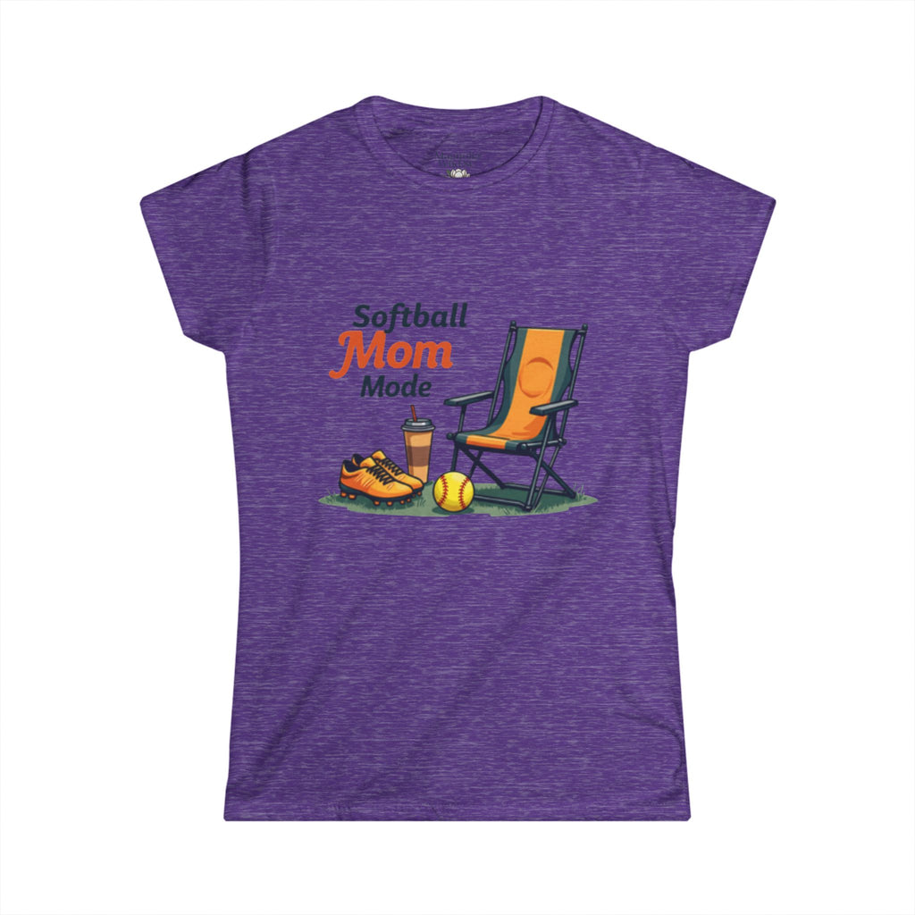 Softball Mom Mode Tee | Mom Chair, Glove & Cleats Design