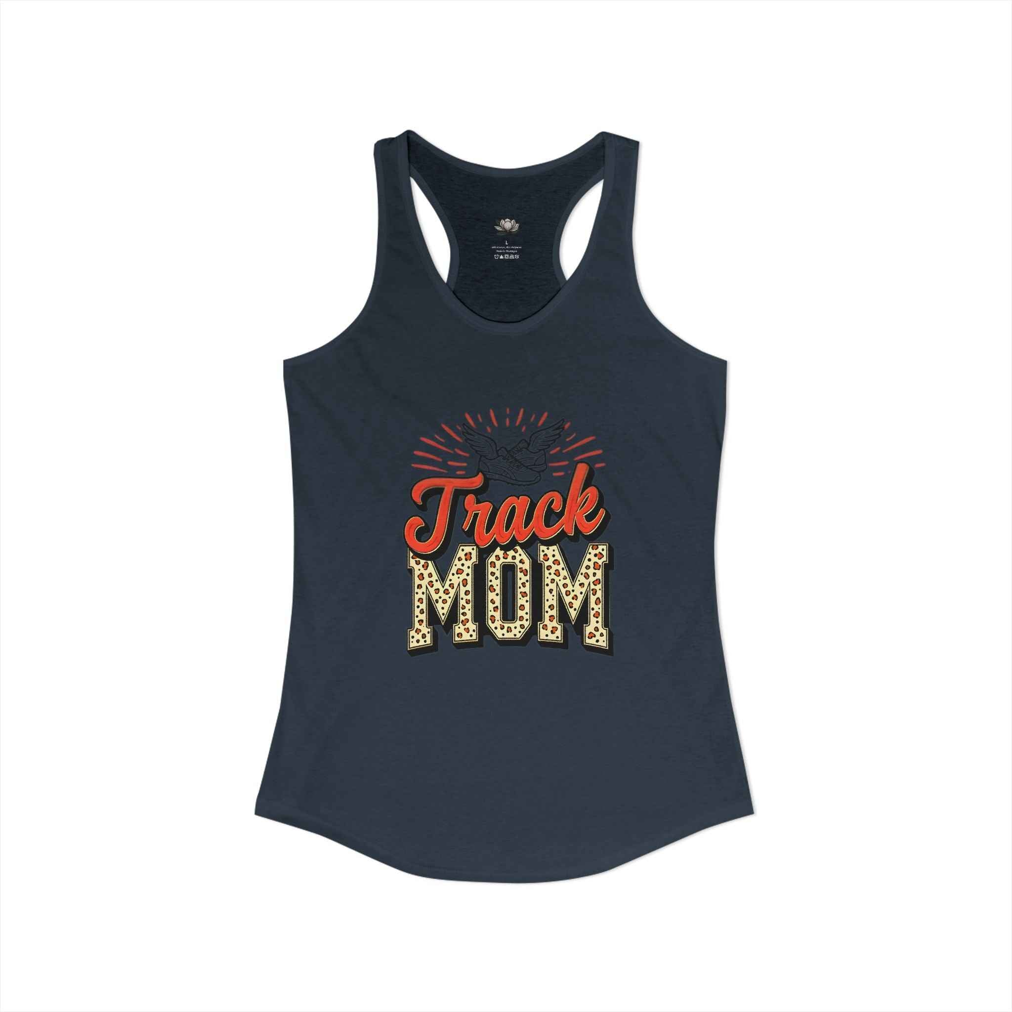 Track Mom Racerback Tank – Personalized Name & Number Option