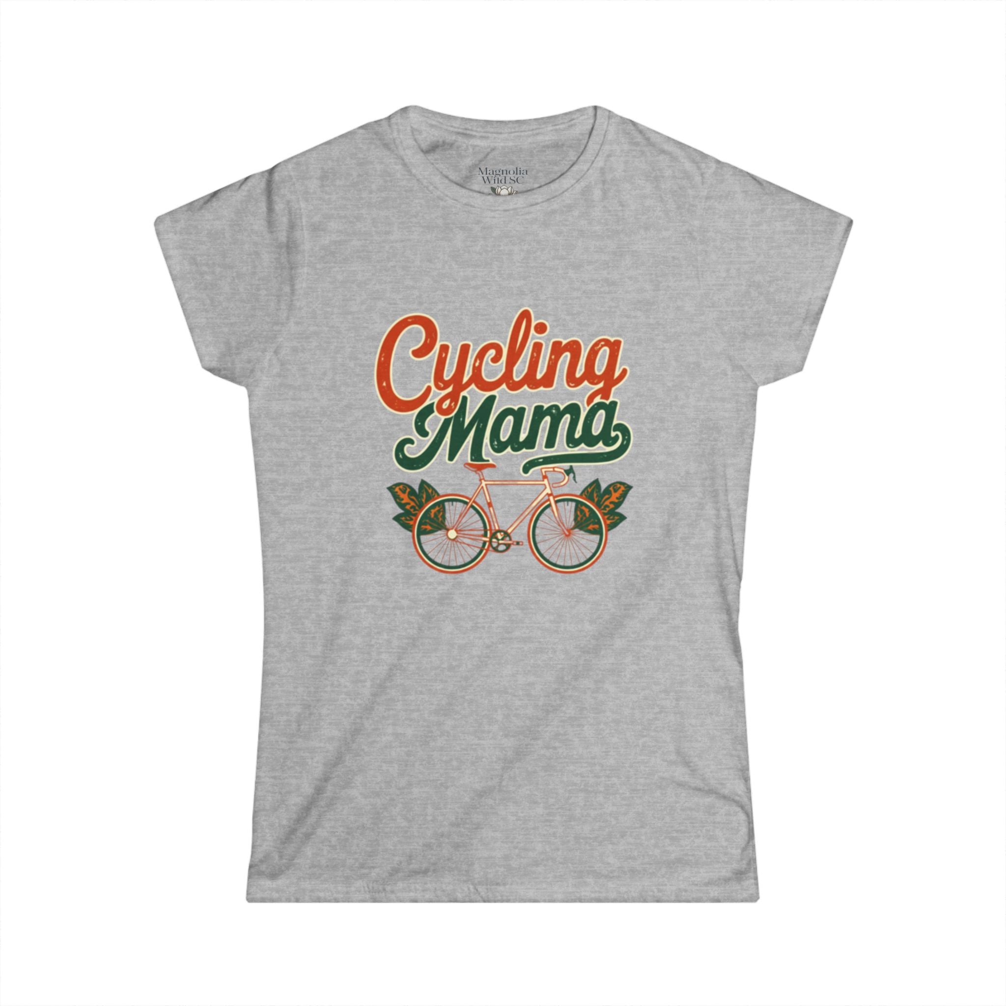 Retro Cycling Mama Tee - Magnolia Wild SC
