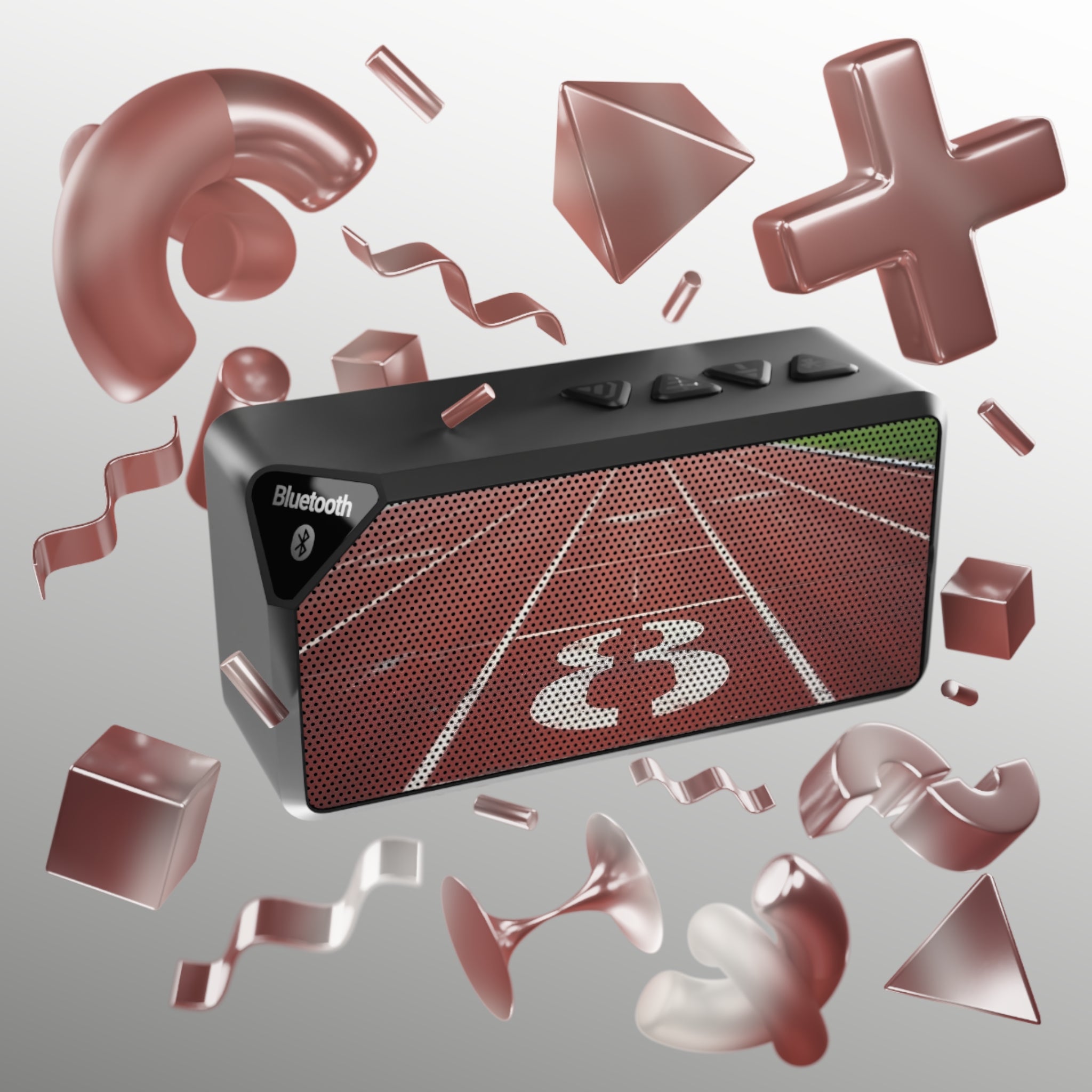 Jabba Bluetooth Speaker — Track Lanes Photo-Realistic Design - Magnolia Wild SC