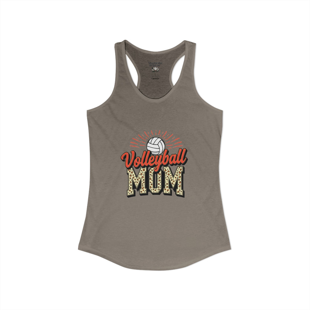 Volleyball Mom Racerback Tank – Personalized Name & Number Option | Lightweight Women’s Volleyball Tank Top - Magnolia Wild SC