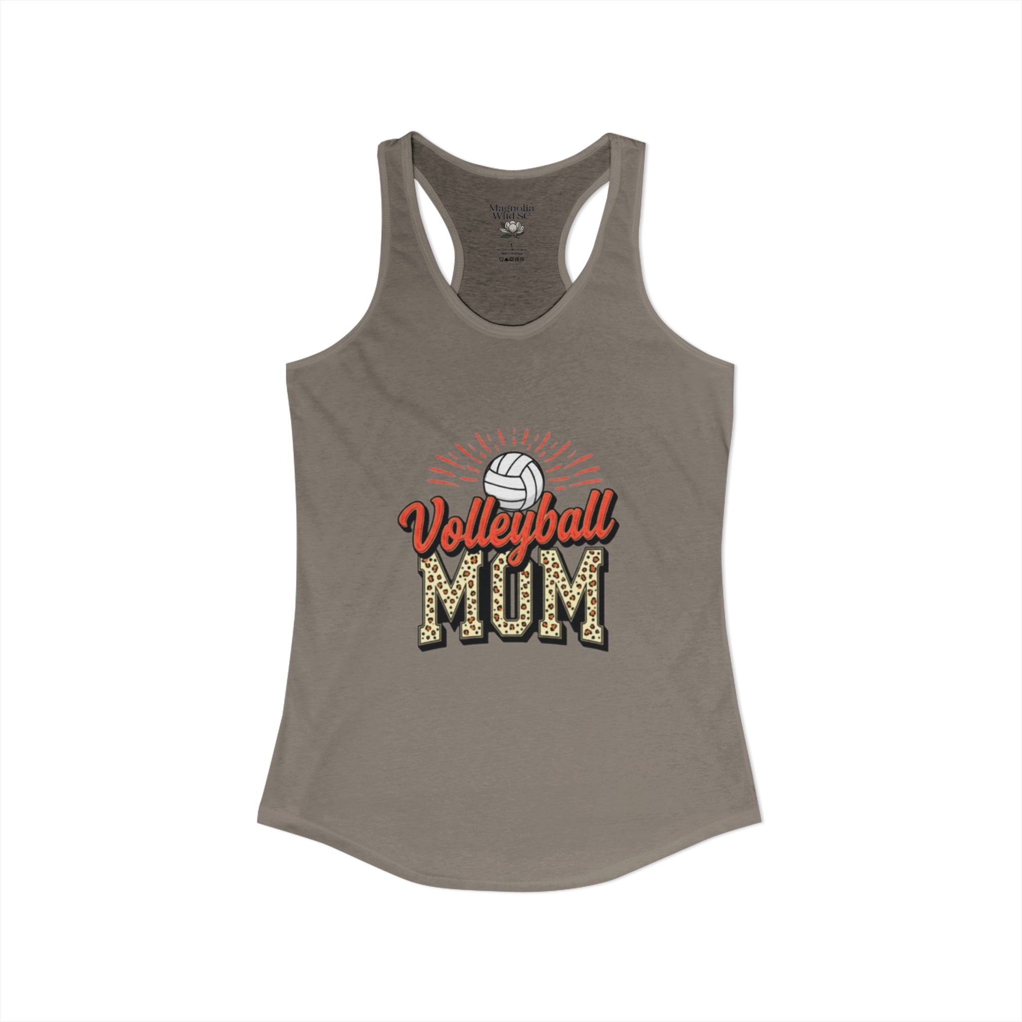 Volleyball Mom Racerback Tank – Personalized Name & Number Option | Lightweight Women’s Volleyball Tank Top - Magnolia Wild SC