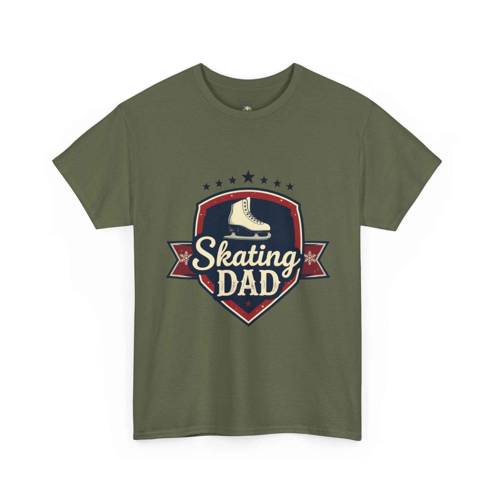 Retro Badge Style: The Vintage Figure Skating Dad Shield Tee