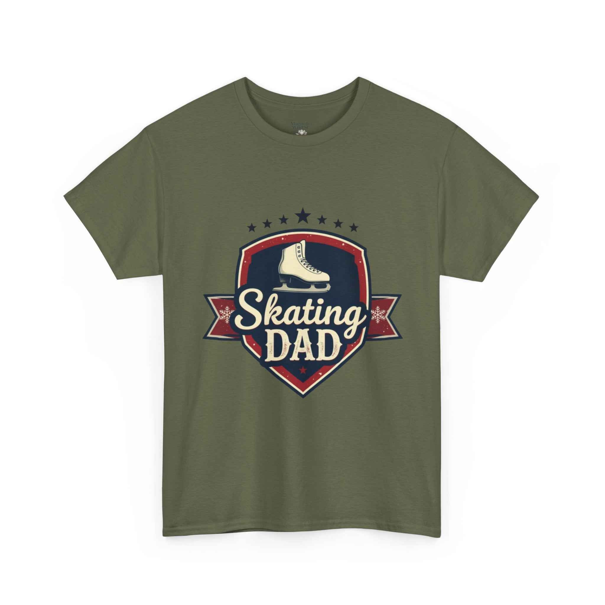 Retro Badge Style: The Vintage Figure Skating Dad Shield Tee