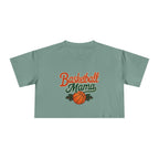Basketball Mama Crop Tee | Retro Basketball Graphic, Mom Sports Top - Magnolia Wild SC