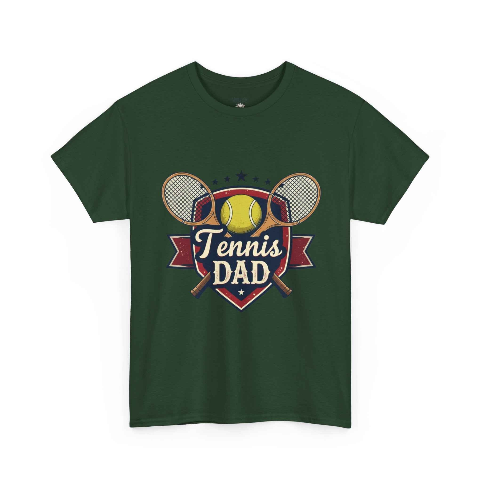 Retro Badge Style: The Vintage Tennis Dad Shield Tee