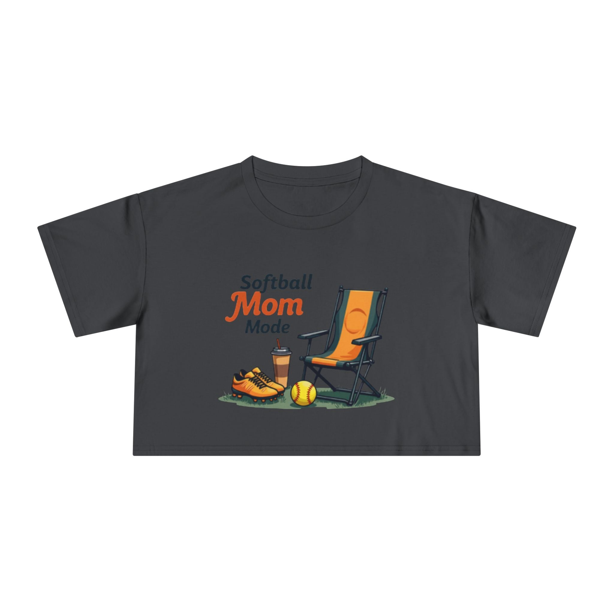 Softball Mom Mode Crop Tee - Magnolia Wild SC