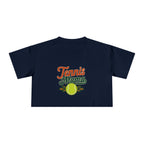 Tennis Mama Crop Tee | Retro Tennis Graphic, Mom Sports Top - Magnolia Wild SC