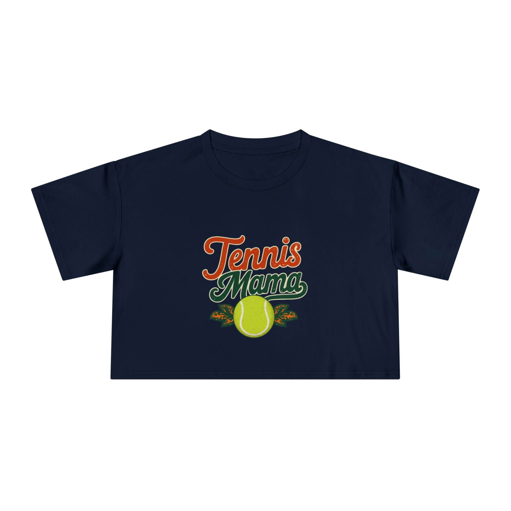Tennis Mama Crop Tee | Retro Tennis Graphic, Mom Sports Top - Magnolia Wild SC