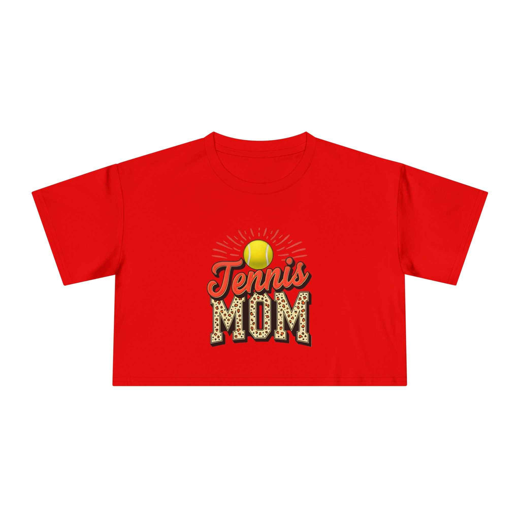 Tennis Mom Cheetah Print Crop Tee