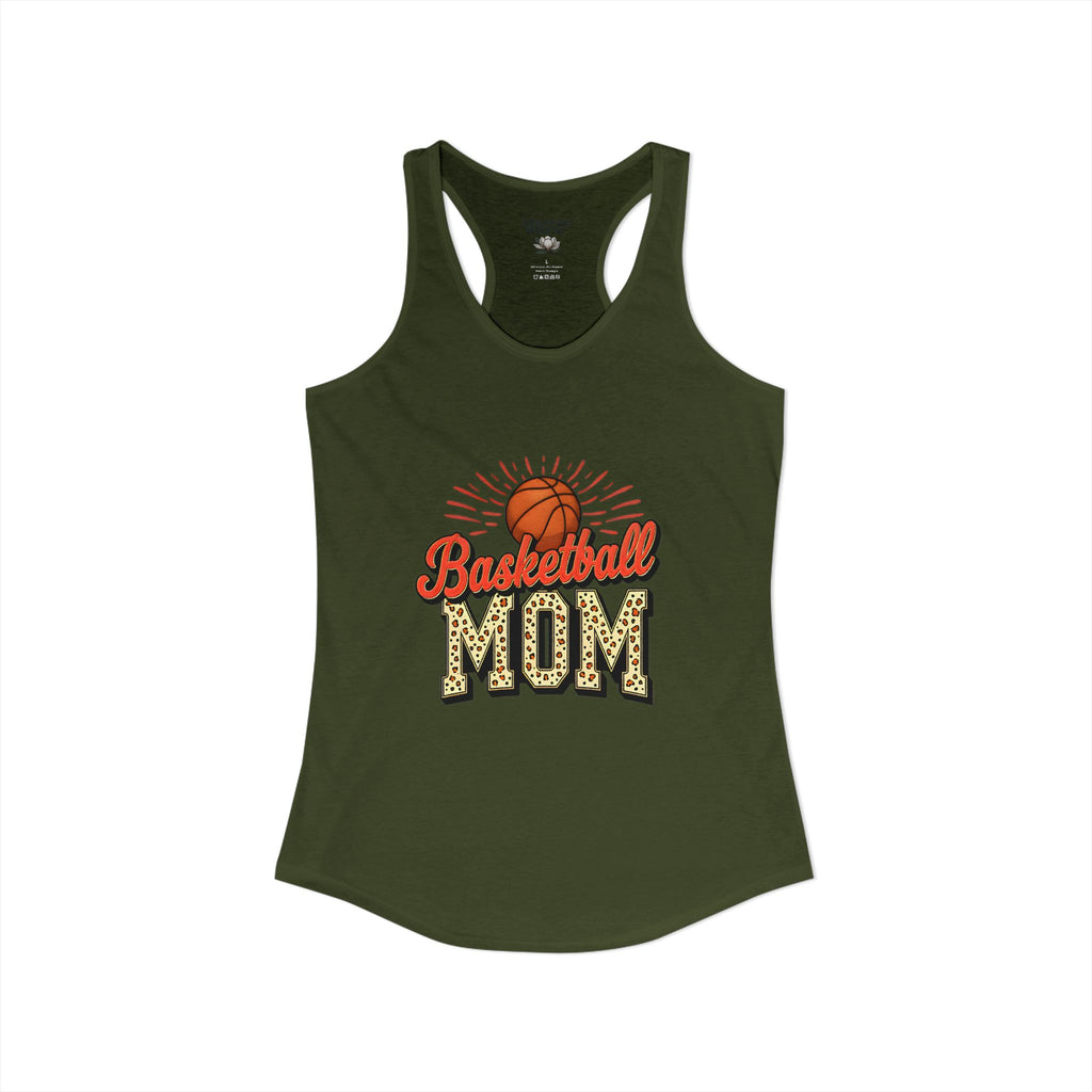 Basketball Mom Racerback Tank – Personalized Name & Number Option | Lightweight Women’s Basketball Tank Top - Magnolia Wild SC