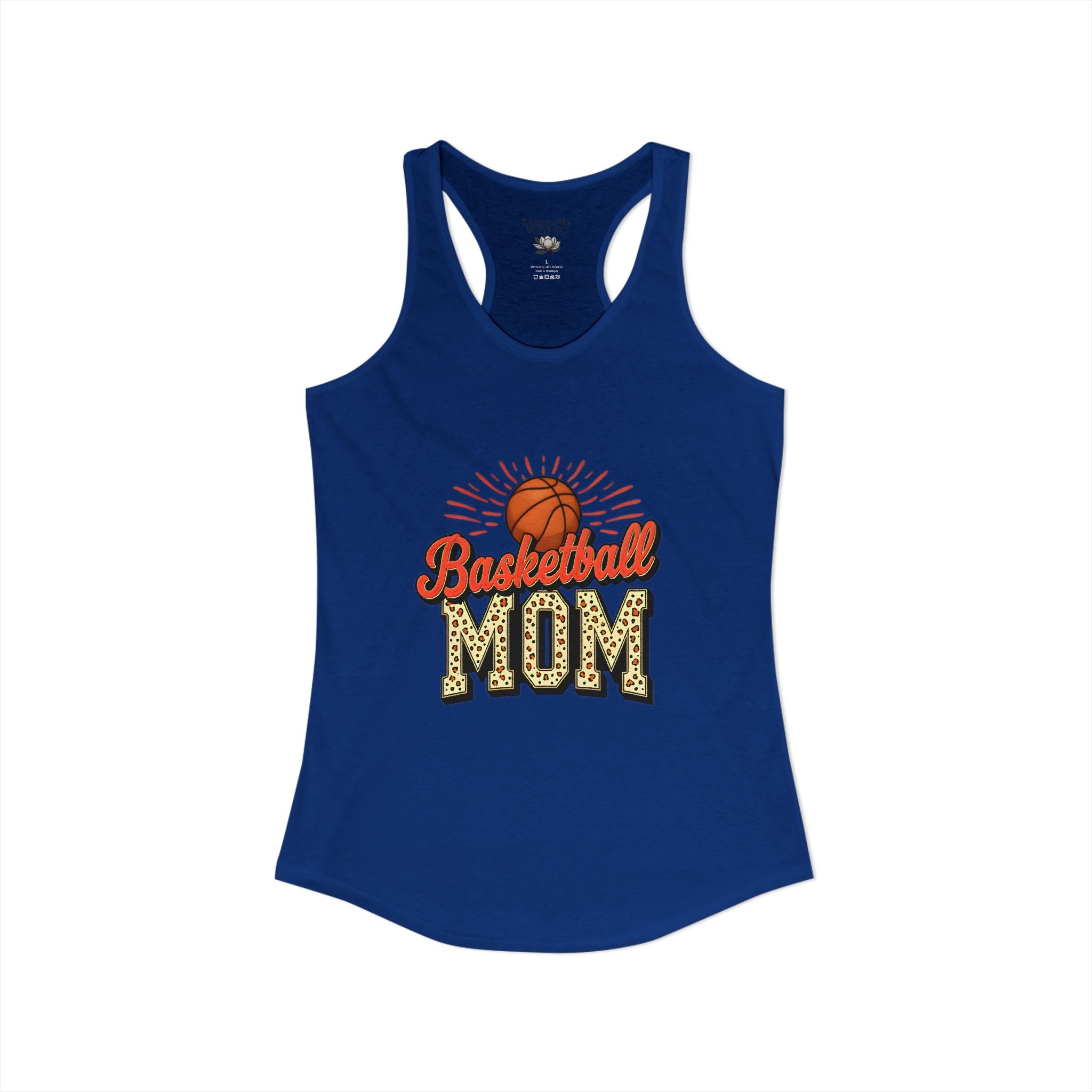 Basketball Mom Racerback Tank – Personalized Name & Number Option | Lightweight Women’s Basketball Tank Top - Magnolia Wild SC
