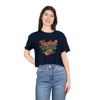 Football Mama Crop Tee | Retro Football Graphic, Mom Sports Top - Magnolia Wild SC