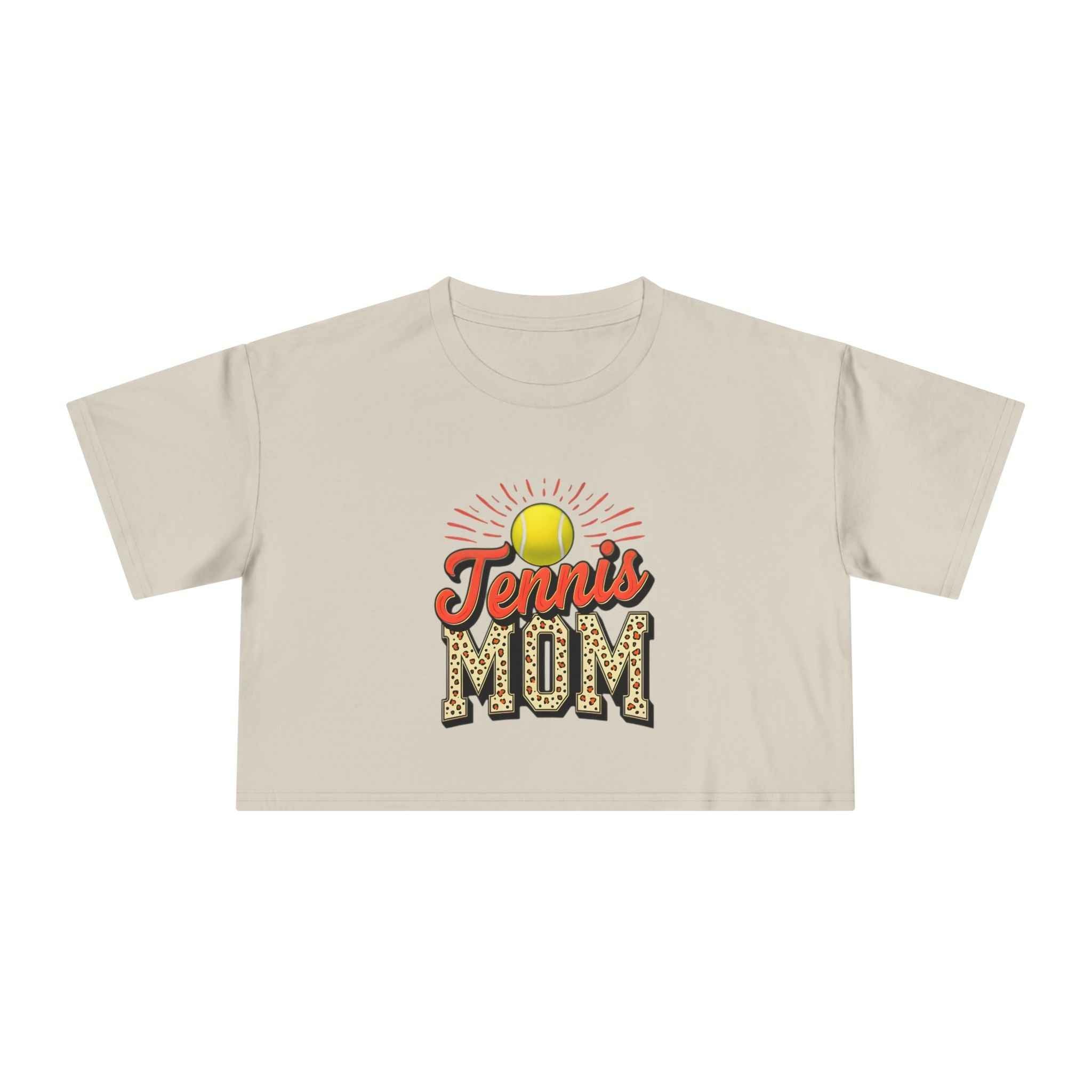 Tennis Mom Cheetah Print Crop Tee