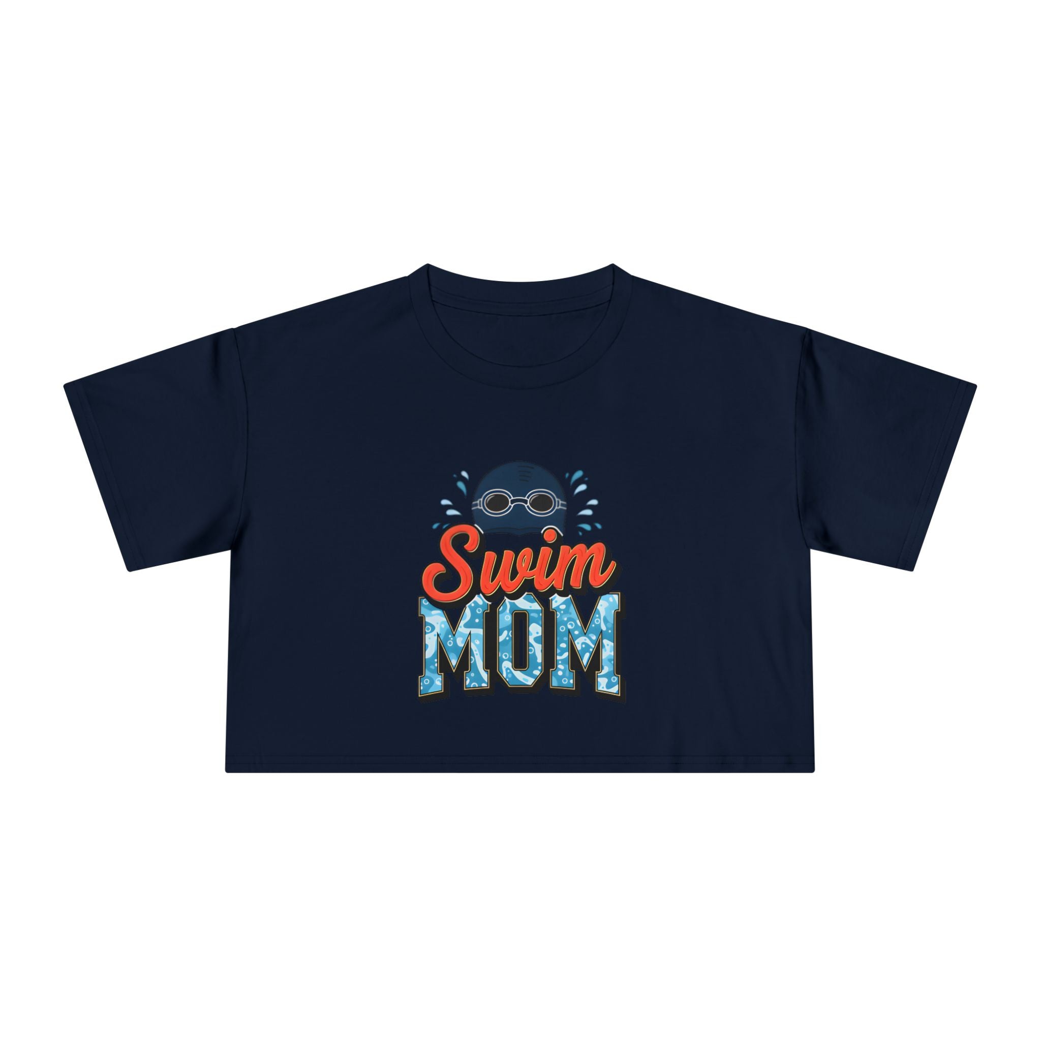 Swim Mom Print Crop Tee - Magnolia Wild SC