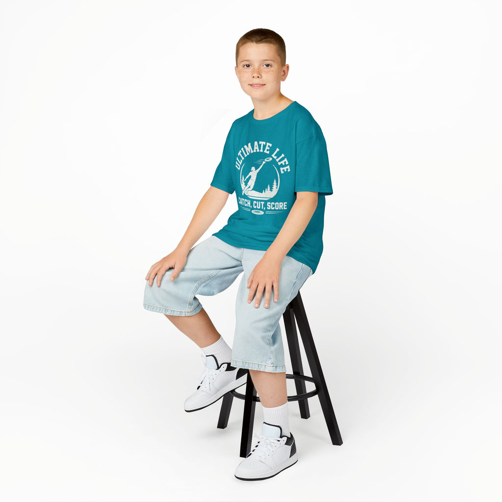 Ultimate Life Kids Tee — “Catch, Cut, Score” Ultimate Frisbee Youth Shirt - Magnolia Wild SC