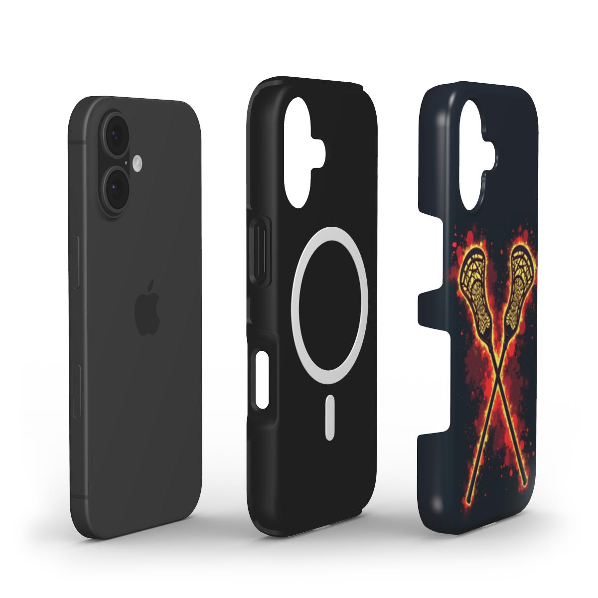 Lacrosse Flames Magnetic Impact-Resistant Phone Case - Magnolia Wild SC